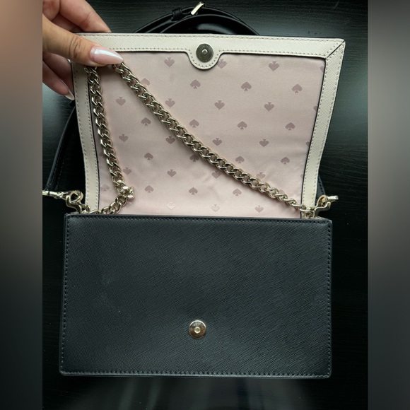 Kate Spade Black And White Should/Crossbody Purse - Picture 2 of 6